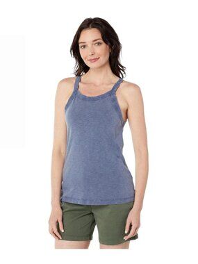 Splendid Emilie Knit Slub Halter Racerback Tank Top Shirt Blue Size XS